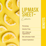 Buy NY Bae Lip Mask Sheet - Pack Of 4 | Plumping | 95 % Natural Ingredients | Instant Hydration | Bio Cellulose Mask | Alcohol Free - Lemon - Purplle