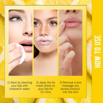 Buy NY Bae Lip Mask Sheet - Pack Of 4 | Plumping | 95 % Natural Ingredients | Instant Hydration | Bio Cellulose Mask | Alcohol Free - Lemon - Purplle