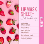 Buy NY Bae Lip Mask Sheet - Pack Of 4 | Enriched With Strawberry | Treats Chapped Lips | 95% Natural Ingredients | Bio Cellulose Mask | Alcohol Free - Purplle