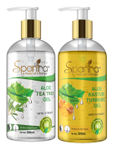 Buy Spantra Aloe Tea Tree Gel & Kasturi Turmeric Gel 300 ml Each Pack of 2 - Purplle