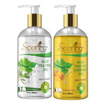 Buy Spantra Aloe Tea Tree Gel & Kasturi Turmeric Gel 300 ml Each Pack of 2 - Purplle