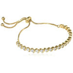 Buy Estele Gold Plated CZ Gamma Designer Cuff Bracelet for Women - Purplle