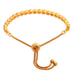 Buy Estele Gold Plated CZ Gamma Designer Cuff Bracelet for Women - Purplle