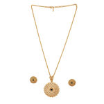 Buy Estele Gold Plated Round Shaped Pendant Set for Women - Purplle