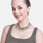 Buy Estele Gold Plated Traditional Subtle Kundan Jewellery Set with Pearl for Women - Purplle