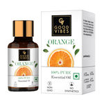 Buy Good Vibes Orange 100% Pure Essential Oil | Skin Brightening, Hair Growth | 100% Natural, No GMO, No Synthetics, No Animal Testing (10 ml) - Purplle