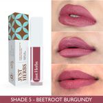 Buy Just Herbs Ayurvedic Creamy Matte Long Lasting Liquid Lipstick, Lightweight & Hydrating Lip Colour with Liquorice & Sweet Almond Oil - Beetroot Burgundy - Purplle