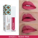 Buy Just Herbs Ayurvedic Creamy Matte Long Lasting Liquid Lipstick, Lightweight & Hydrating Lip Colour with Liquorice & Sweet Almond Oil - Peony Pink - Purplle
