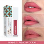 Buy Just Herbs Ayurvedic Creamy Matte Long Lasting Liquid Lipstick, Lightweight & Hydrating Lip Colour with Liquorice & Sweet Almond Oil - Apricot Coral - Purplle