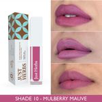Buy Just Herbs Ayurvedic Creamy Matte Long Lasting Liquid Lipstick, Lightweight & Hydrating Lip Colour with Liquorice & Sweet Almond Oil - Mulberry Mauve - Purplle