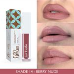 Buy Just Herbs Ayurvedic Creamy Matte Long Lasting Liquid Lipstick, Lightweight & Hydrating Lip Colour with Liquorice & Sweet Almond Oil - Berry Nude - Purplle