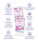 Buy Biore Makeup Remover Cleansing Oil Cotton Facial Sheets Moist & Hydrating (10 pieces) - Purplle