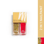 Buy MyGlamm Two Of Your Kind Nail Enamel Duo Glitter Collection-High on Drama-2x5ml - Purplle