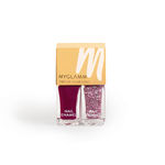 Buy MyGlamm Two Of Your Kind Nail Enamel Duo Glitter Collection-Party Parade-2x5 ml - Purplle