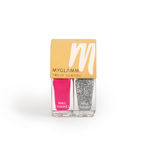 Buy MyGlamm Two Of Your Kind Nail Enamel Duo Glitter Collection-Carnival Crush-2x5ml - Purplle
