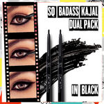 Buy Stay Quirky Dual Kajal Pack, Black, BadAss 1 (0.3 g X 2) - Purplle