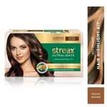 Buy Streax Ultralights Highlight Hair Colour Kit, Semi Permanent Hair colour for women and men, Coffee Collection, Mocha Brown, 50 ml - Purplle