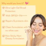 Buy WishCare Invisible Gel Sunscreen SPF 50+ PA++++ -Broad Spectrum with No White Cast - 50 gm - Purplle