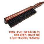 Buy Alan Truman BCB-01Backcombing & Teasing Brush | Back Combing and Teasing Brush| Soft Nylon Bristles|Gives Maximum Volume| Prevents Damage and Splitends| Two Level of Bristles for Different Teasing Styles|Dense Bristles For Tight And Quick Teasing - Purplle