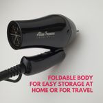Buy Alan Truman Mini Dryer - 1000 Watts DC Motor Hair Dryer - Black | Economic Yet Powerful Hair Dryer|Foldable Body For Easy Storage| Frizz Free Salon Like Blow Style| Safety Against Hair Pulling Accidents| 2 Heat And Speed Settings - Purplle