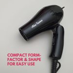 Buy Alan Truman Mini Dryer - 1000 Watts DC Motor Hair Dryer - Black | Economic Yet Powerful Hair Dryer|Foldable Body For Easy Storage| Frizz Free Salon Like Blow Style| Safety Against Hair Pulling Accidents| 2 Heat And Speed Settings - Purplle