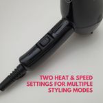Buy Alan Truman Mini Dryer - 1000 Watts DC Motor Hair Dryer - Black | Economic Yet Powerful Hair Dryer|Foldable Body For Easy Storage| Frizz Free Salon Like Blow Style| Safety Against Hair Pulling Accidents| 2 Heat And Speed Settings - Purplle