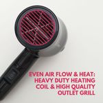 Buy Alan Truman Mini Dryer - 1000 Watts DC Motor Hair Dryer - Black | Economic Yet Powerful Hair Dryer|Foldable Body For Easy Storage| Frizz Free Salon Like Blow Style| Safety Against Hair Pulling Accidents| 2 Heat And Speed Settings - Purplle