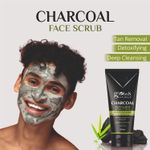 Buy Globus Naturals Charcoal Face Scrub Enriched with Tea Tree,Retinol & Lactic Acid for Exfoliation, Anti-acne & Pimples, Blackhead Removal Scrub (100 g) - Purplle