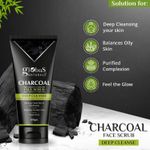 Buy Globus Naturals Charcoal Face Scrub Enriched with Tea Tree,Retinol & Lactic Acid for Exfoliation, Anti-acne & Pimples, Blackhead Removal Scrub (100 g) - Purplle