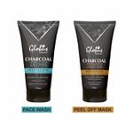 Buy Globus Naturals Charcoal Detoxifying Combo Kit for Exfoliation, Anti-acne & Pimples, Blackhead Removal for Men & Women| Face Wash & Peel Off Mask (2 Items in the set) - Purplle