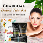 Buy Globus Naturals Activated Charcoal Anti Acne, Anti Pollution, Anti Tan Kit | Removes Blackheads, De-tans, Unclogs Pores & Deep Cleanses| Face Wash, Face Scrub, Face Mask Pack of 3 - Purplle