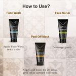 Buy Globus Naturals Activated Charcoal Anti Acne, Anti Pollution, Anti Tan Kit | Removes Blackheads, De-tans, Unclogs Pores & Deep Cleanses| Face Wash, Face Scrub, Face Mask Pack of 3 - Purplle