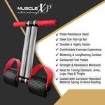 Buy MuscleXP DrFitness+ Tummy Trimmer For Women & Men With Pedal Resistance Band & Steel Coil Pull Up Bar, Workout equipment for Home Workout, Perfect for Arms, Legs, Hips & Thighs - Purplle