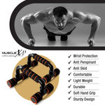 Buy MuscleXP DrFitness+ Push Up Bars Stand with Foam Grip Handle for Chest Press, Arm & Core Strength, Home Gym Fitness Exercise for Men and Women - Purplle