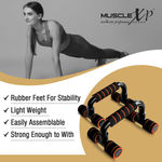 Buy MuscleXP DrFitness+ Push Up Bars Stand with Foam Grip Handle for Chest Press, Arm & Core Strength, Home Gym Fitness Exercise for Men and Women - Purplle