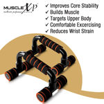 Buy MuscleXP DrFitness+ Push Up Bars Stand with Foam Grip Handle for Chest Press, Arm & Core Strength, Home Gym Fitness Exercise for Men and Women - Purplle