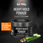Buy Man Arden Heavy Hold Pomade Professional Styling For Gloss Finish, High Hold, Easy Wash Off, Anytime Re-Stylable (50 g) - Purplle