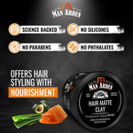 Buy Man Arden Hair Matte Clay Professional Styling For Matte Finish, Medium to High Hold, Adds Thickness and Texture, Non Greasy, Anytime Re-Stylable (50 g) - Purplle