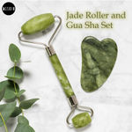 Buy MeSkin Jade Roller and Gua Sha Set for Face Massage, Natural Himalayan Jade Stone Massager Tool Combo for Anti-Aging, Wrinkles & Fine Lines.(Assorted Colors) - Purplle