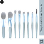 Buy MeSkin Eight pcs Classy Mini Makeup Brush Set with Storage Pouch (Available in asorted colors) - Purplle