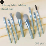 Buy MeSkin Eight pcs Classy Mini Makeup Brush Set with Storage Pouch (Available in asorted colors) - Purplle