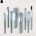 Buy MeSkin Eight pcs Classy Mini Makeup Brush Set with Storage Pouch (Available in asorted colors) - Purplle