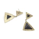 Buy Crunchy Fashion Black Geometric Blocks Earrings - Purplle