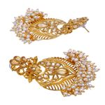 Buy Crunchy Fashion Traditional Gold Plated White Pearl Earring RAE0830 - Purplle