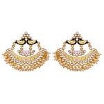Buy Crunchy Fashion New Collection Of Chandbali Earrings Gold- White Colour RAE1242 - Purplle