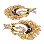 Buy Crunchy Fashion New Collection Of Chandbali Earrings Gold- Plated Black Colour RAE1245 - Purplle