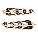Buy Crunchy Fashion Classic Meenakari Grey Double Layer Gold Plated Black Dangler Earrings RAE1519 - Purplle