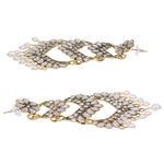 Buy Crunchy Fashion Ethnic Gold-Plated Jadau White Kundan Long Pearl Earrings Jhumka earrings RAE1762 - Purplle