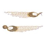 Buy Crunchy Fashion Gold -Plated White Jhalar Fashion Earrings RAE1181 - Purplle
