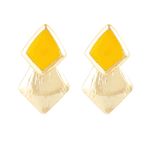 Buy Crunchy Fashion Yellow Drop earrings - Purplle